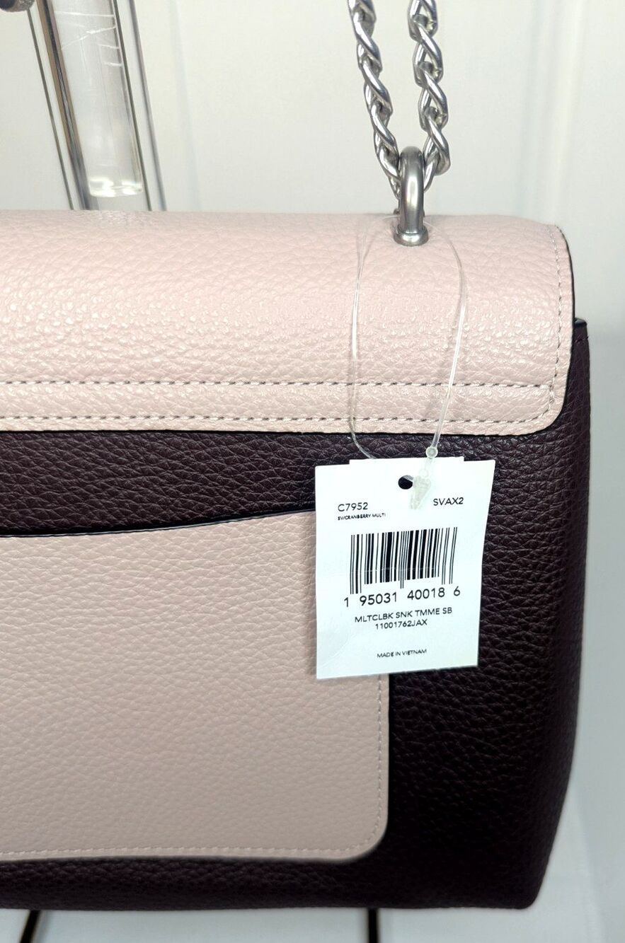Coach Tammie Shoulder Bag - Cranberry/Pink Colorblock, Rare Color NWT! - Picture 12 of 12